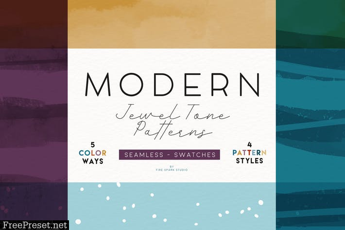 Modern Jewel Tone Patterns  SCN32L9