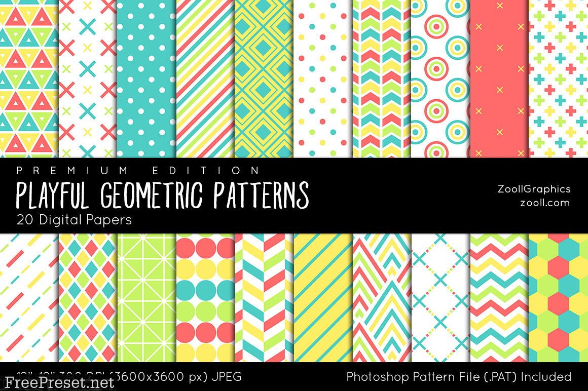 Playful Geometric Digital Papers