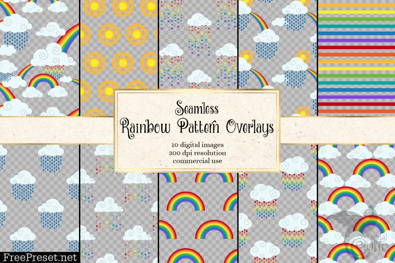 Rainbow Pattern Overlays