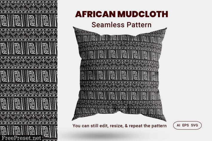 Seamless Pattern African Mudcloth 5P8MQNW