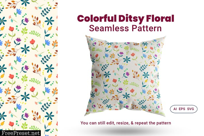 Seamless Pattern Ditsy Floral ZSGKUU6