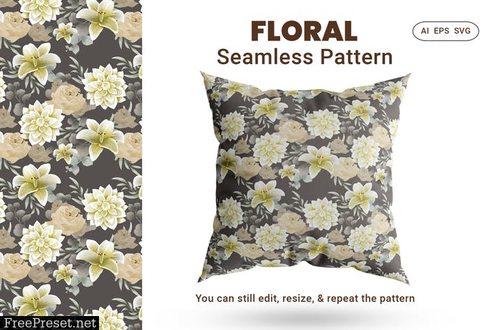 Seamless Pattern Floral VNL88CJ