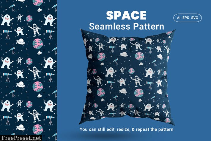 Seamless Pattern Space NAWCQHN