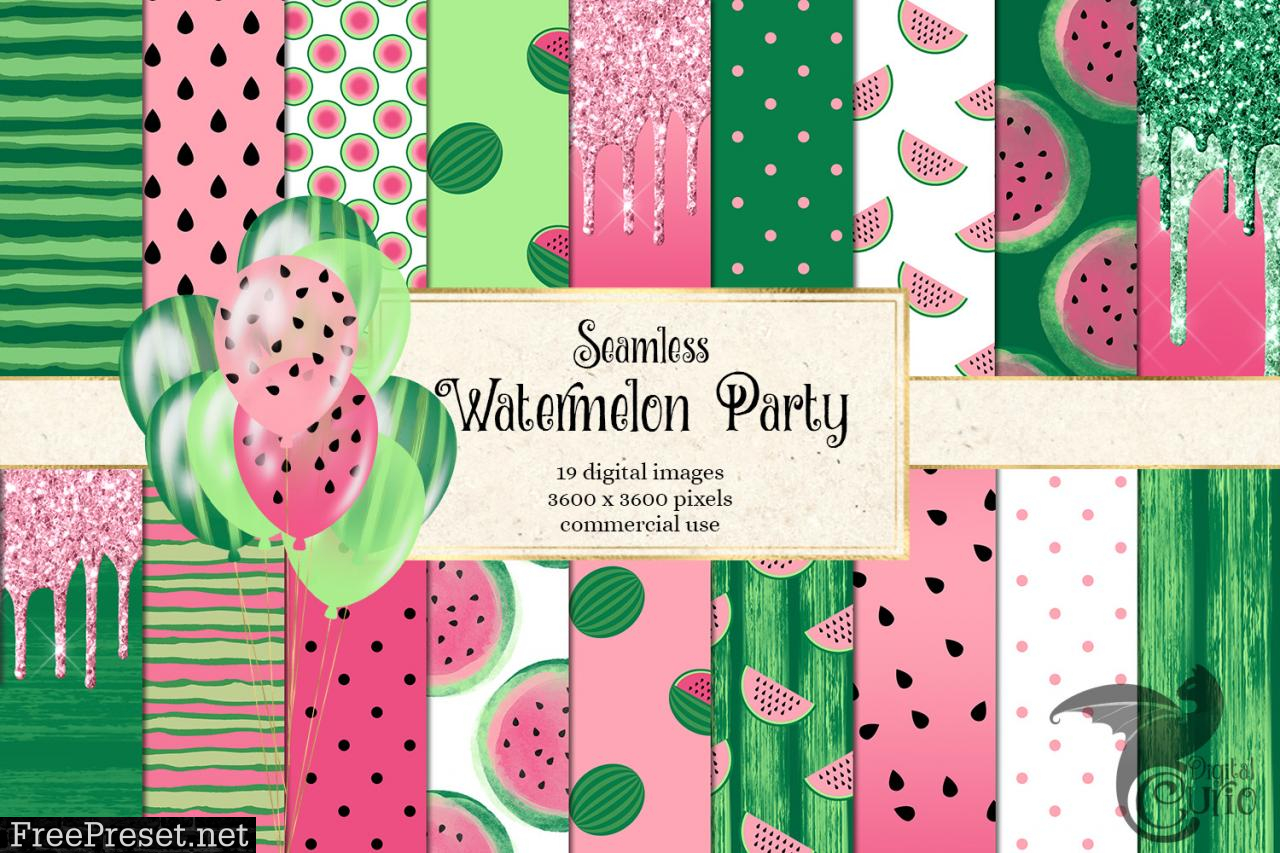 Watermelon Party Digital Paper