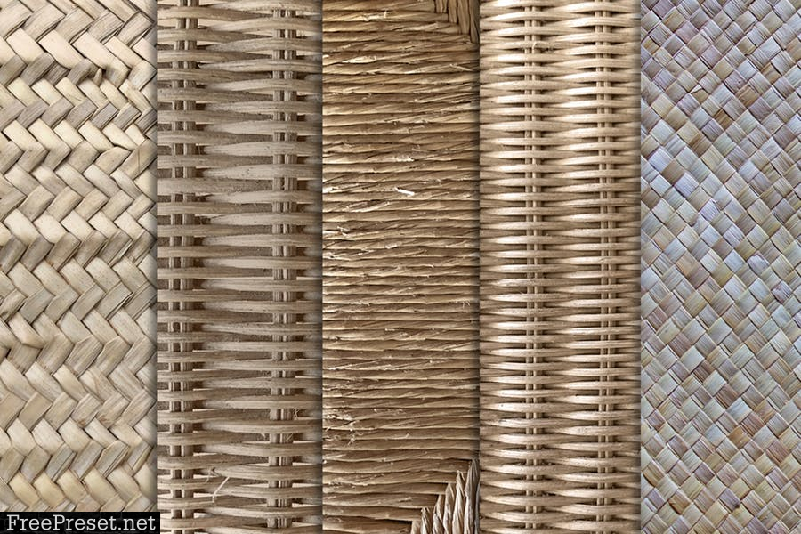 Wicker & Rattan Textures x10 5ADZQFT