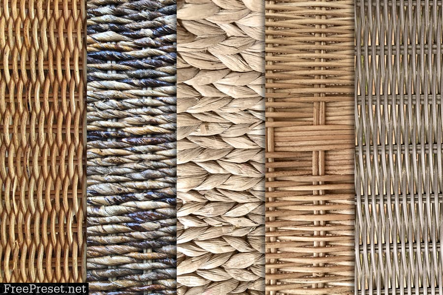 Wicker & Rattan Textures x10 5ADZQFT