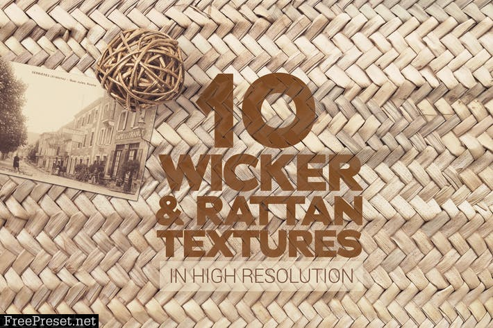 Wicker & Rattan Textures x10 5ADZQFT