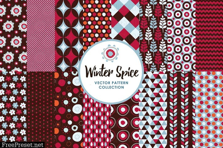 Winter Festive Spice Patterns DLFRNEM