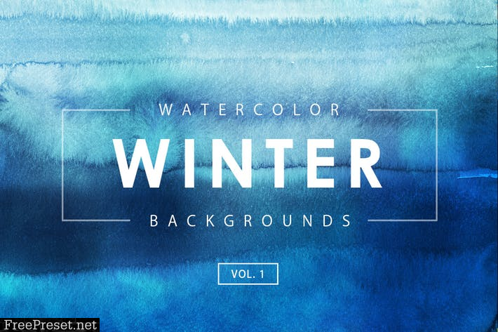 Winter Watercolor Backgrounds 1 PP4FES