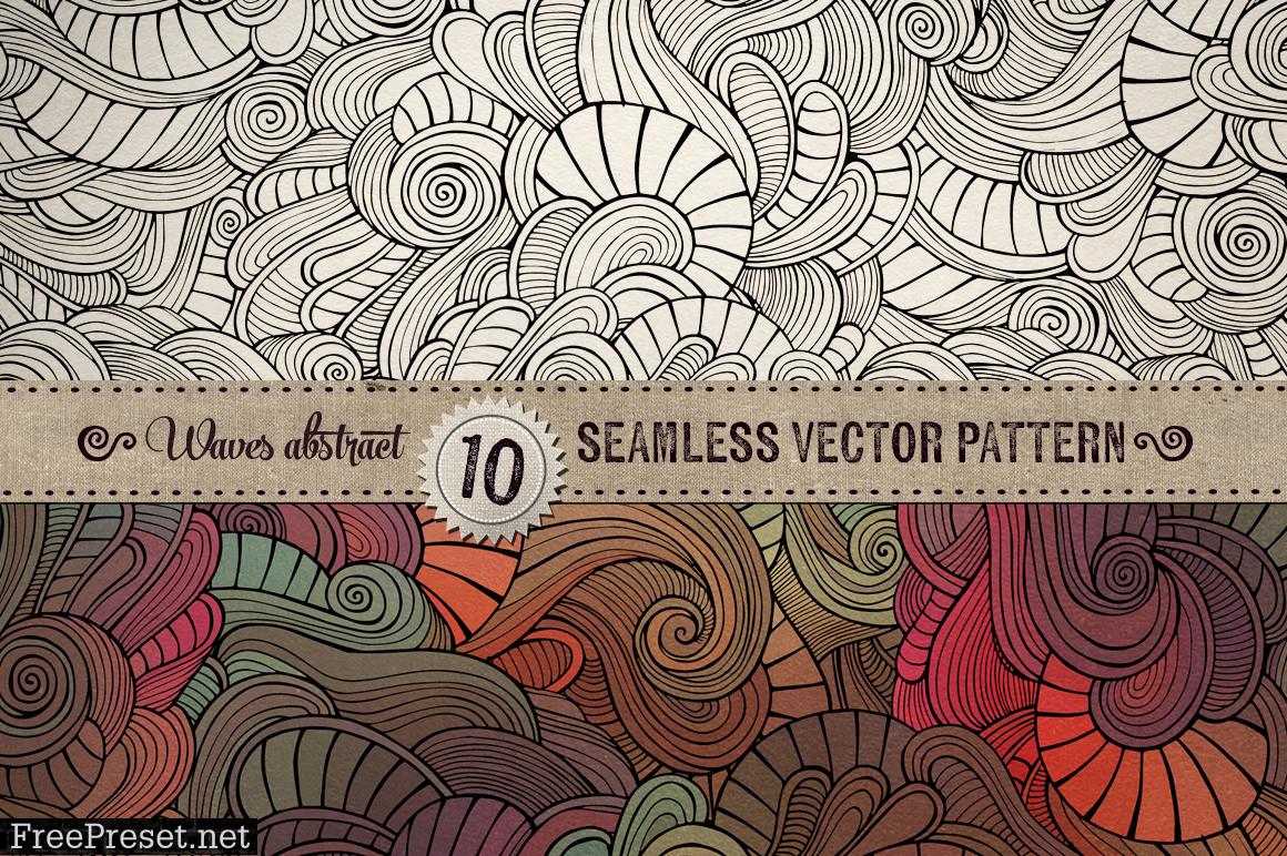 10 Waves Seamless Patterns