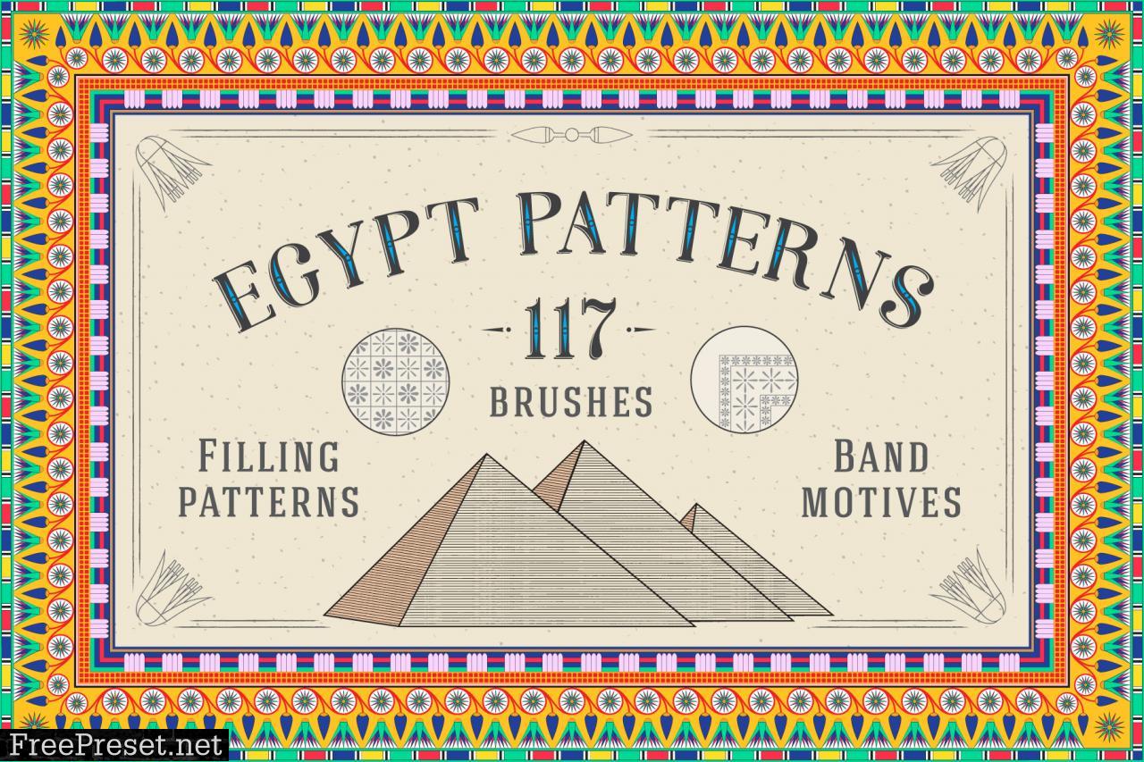 117 Egypt Patterns Brushes & Swatches