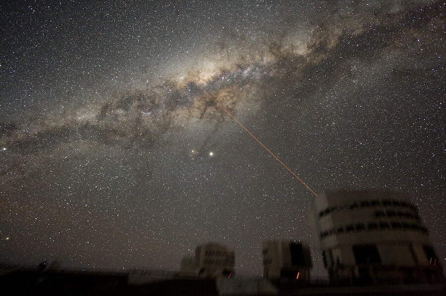 A night sky shot of the core of the Milky Way