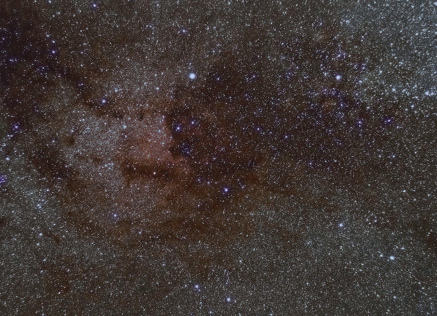 A night sky shot of spot stars