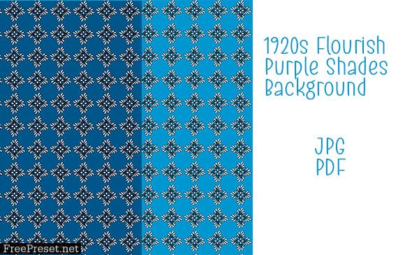 1920s Blue Shades Flourish Papers