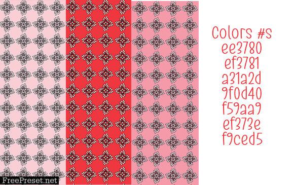 1920s Red Flourish Digital Paper