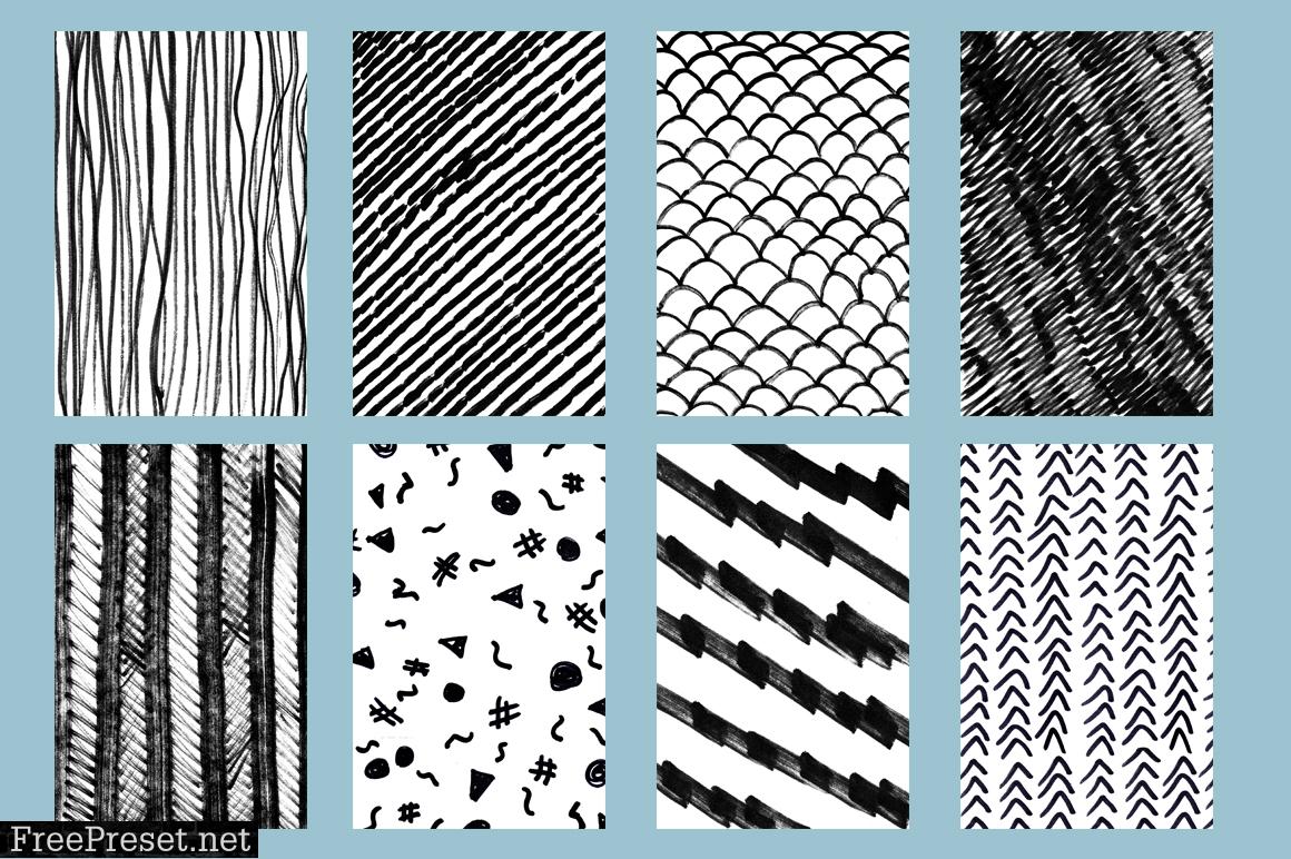 50 Hand Drawn Pattern Kit