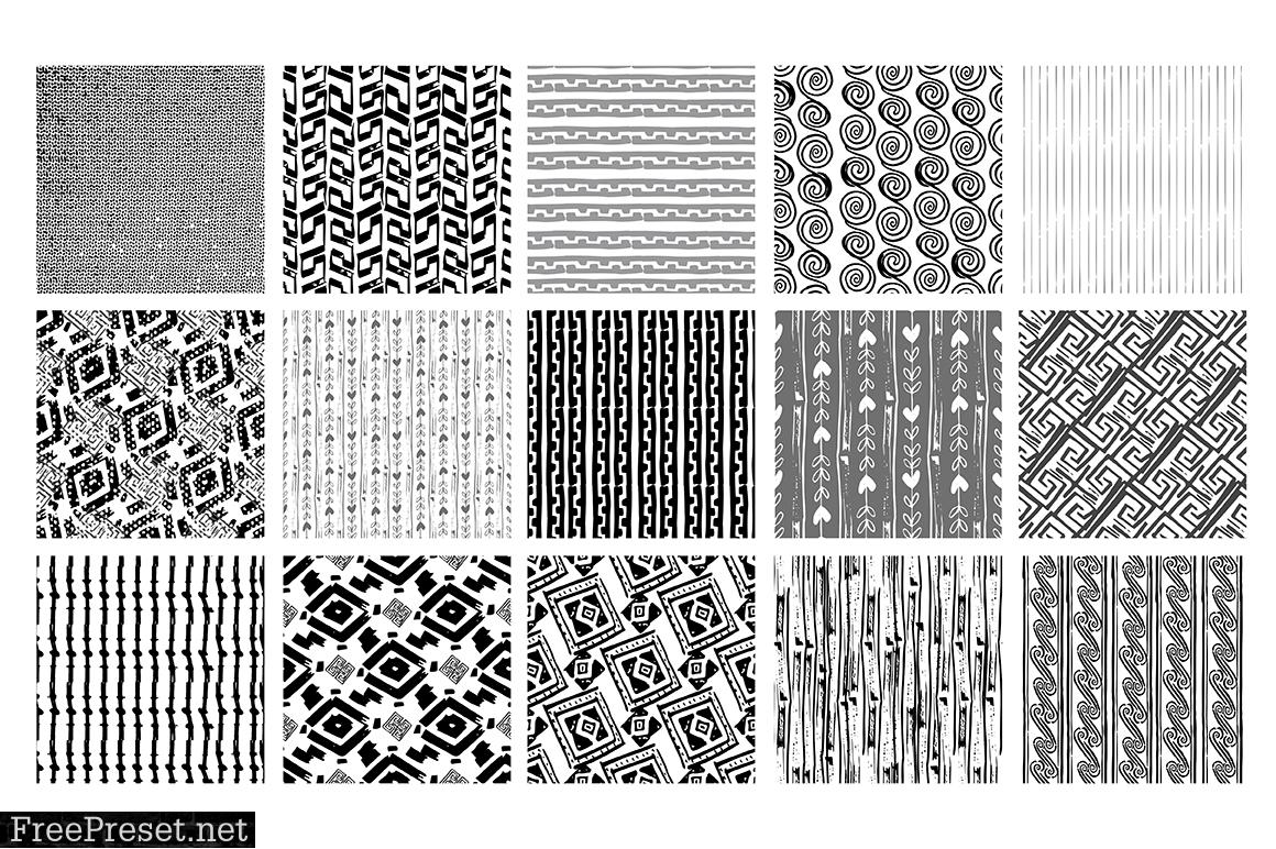 54 Hand Drawn Seamless Patterns