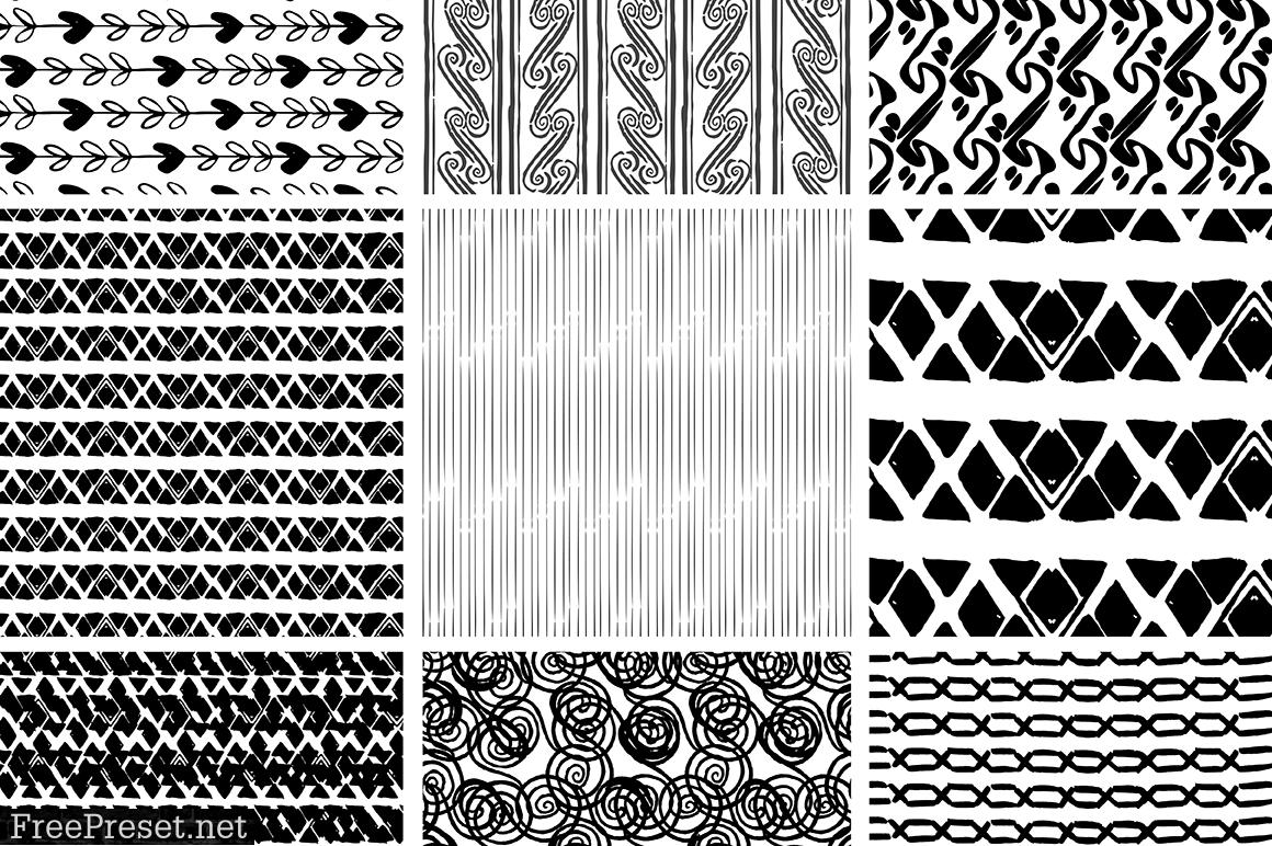 54 Hand Drawn Seamless Patterns