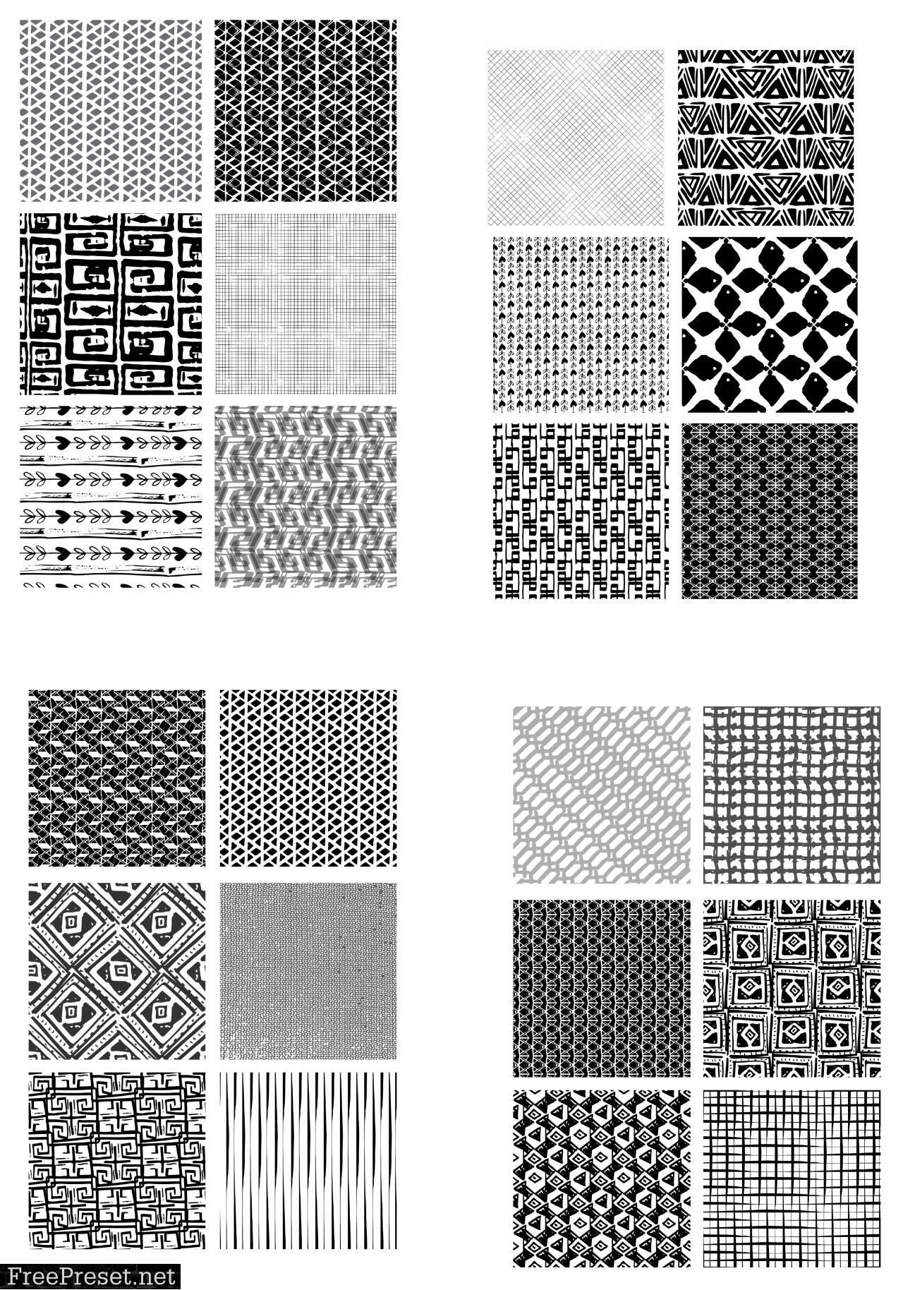 54 Hand Drawn Seamless Patterns