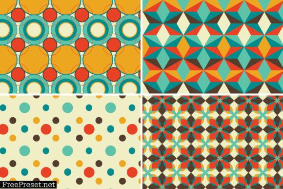 8 Seamless Modern Retro Patterns