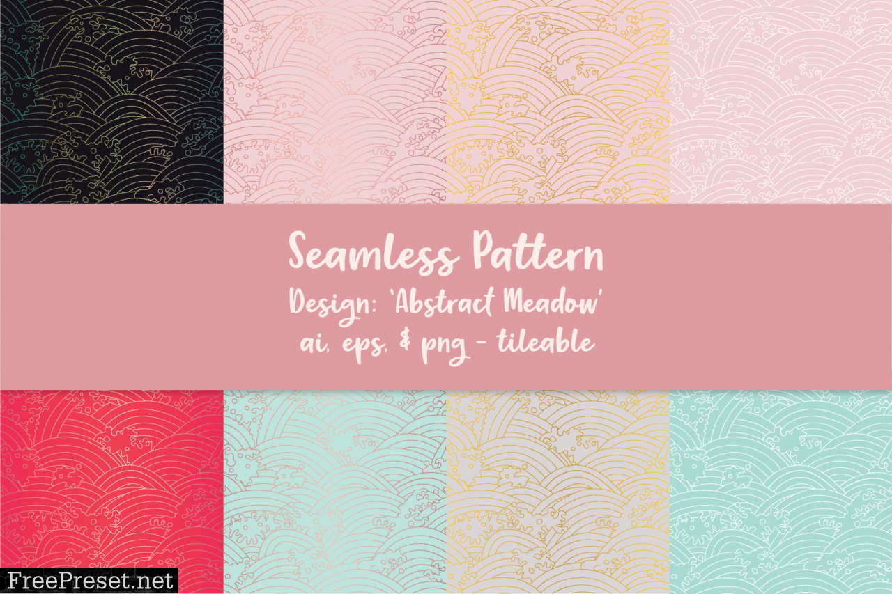 Abstract Meadow Seamless Pattern