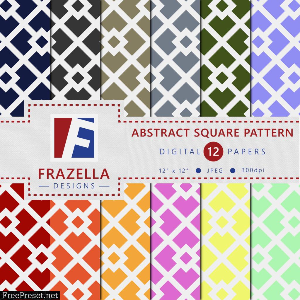 Abstract Square Pattern Digital Paper Collection