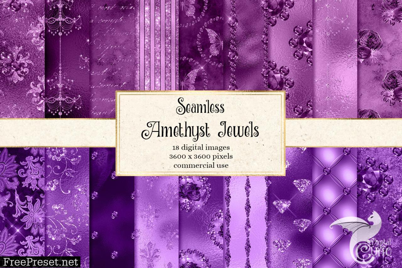 Amethyst Jewels Digital Paper