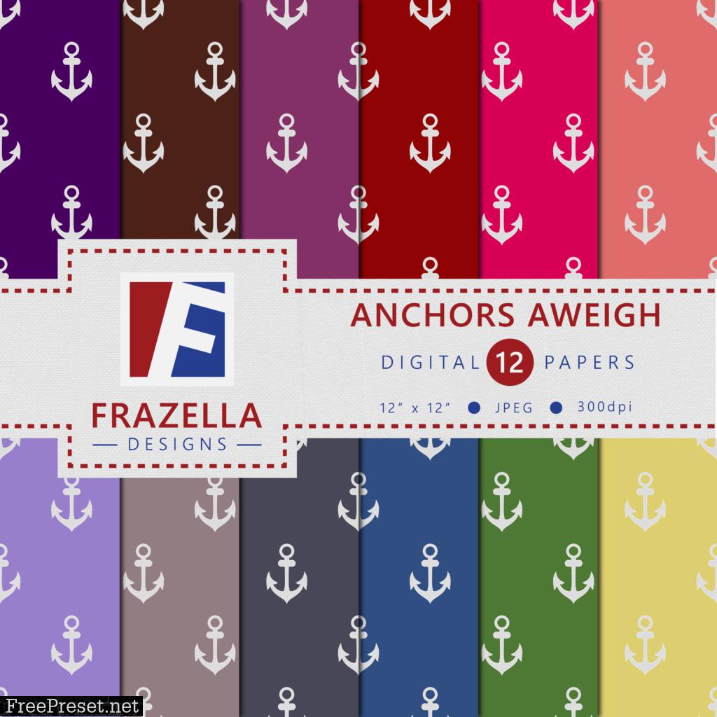 Anchors Aweigh Digital Paper Collection