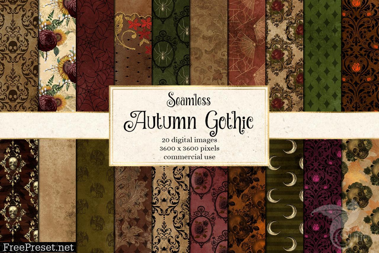 Autumn Gothic Digital Paper