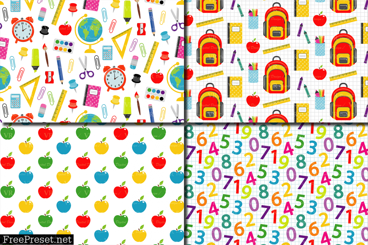 Back to School Digital Papers