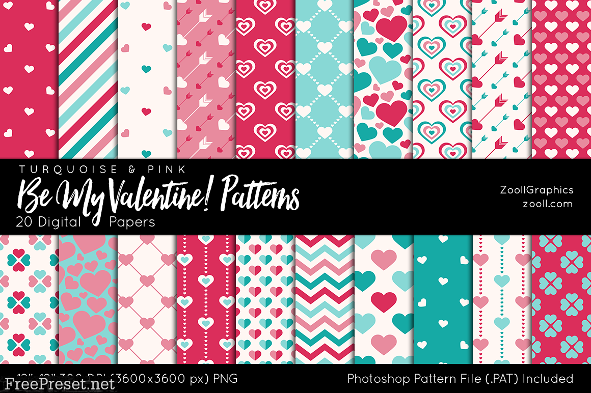 Be My Valentine Digital Papers