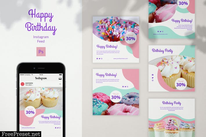 Birthday - Instagram Feed Post Template P35QYCC