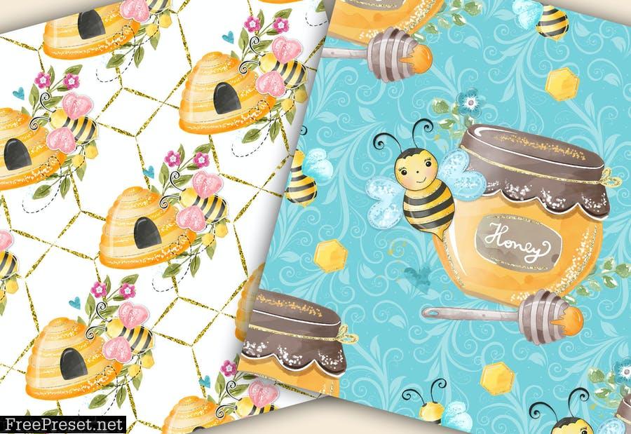 Bumble Bee digital paper pack XQPFRTU