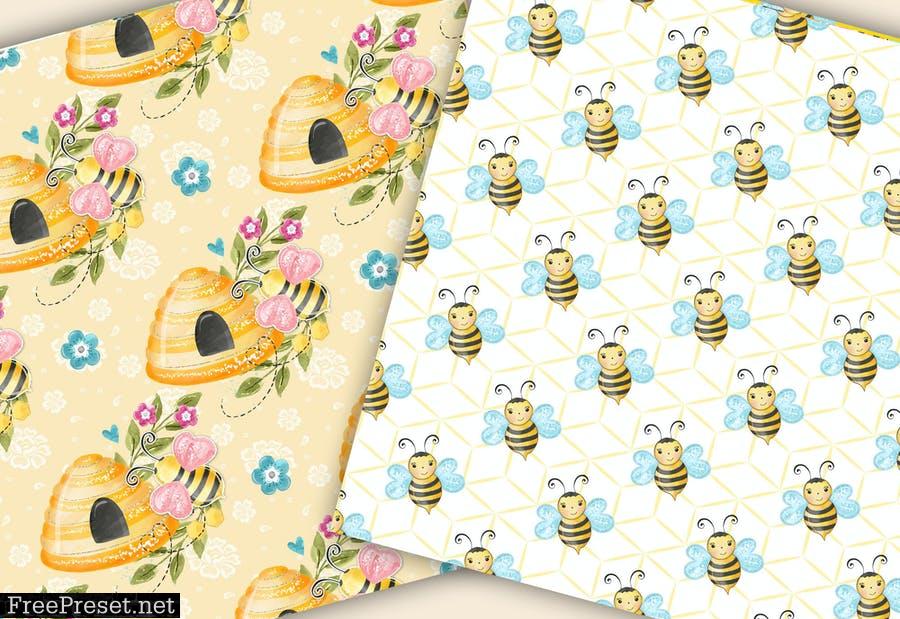 Bumble Bee digital paper pack XQPFRTU