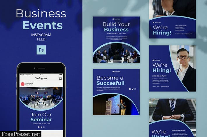 Business Events - Instagram Feed Post Template J8RTLDN
