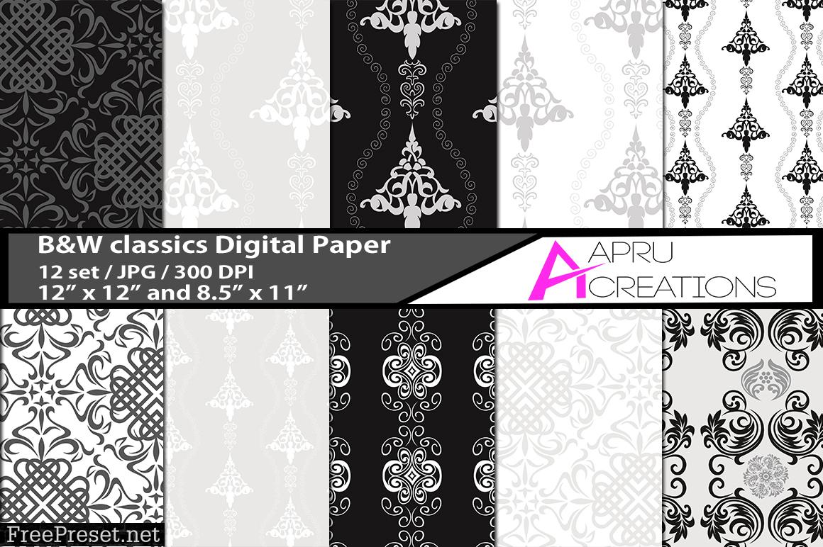 B&W Classic Digital Papers