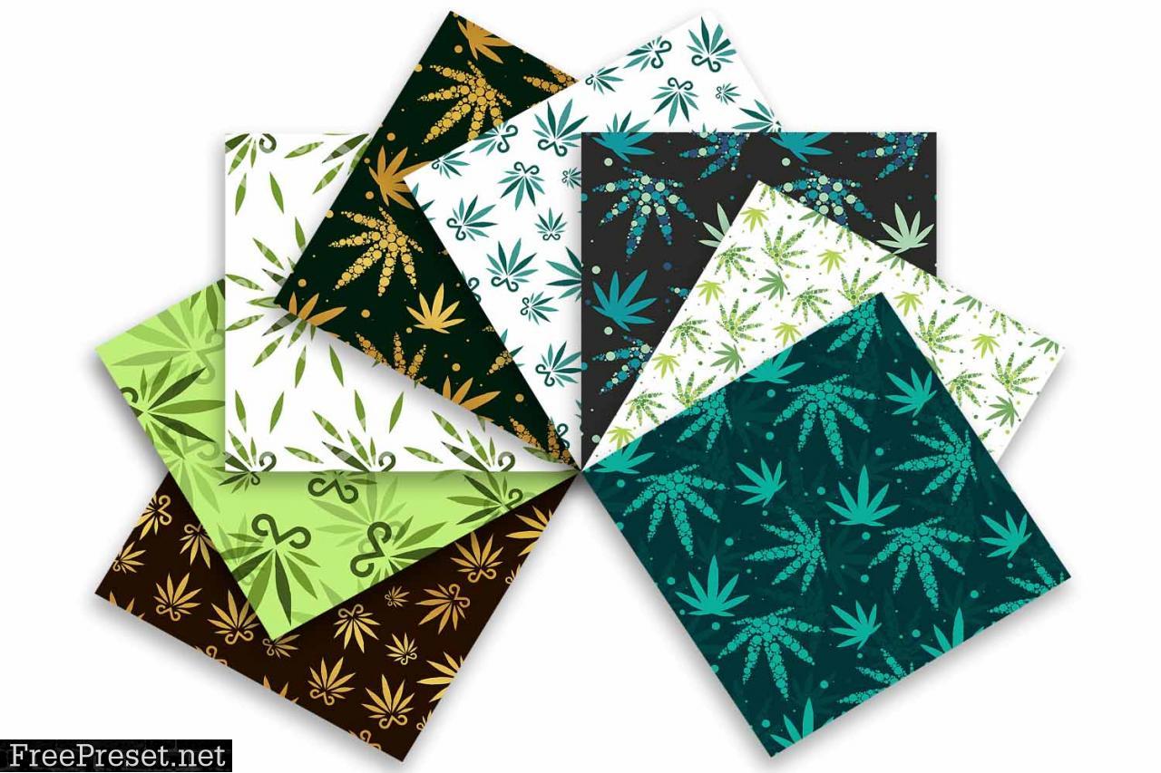 Cannabis Leaves Seamless Pattern