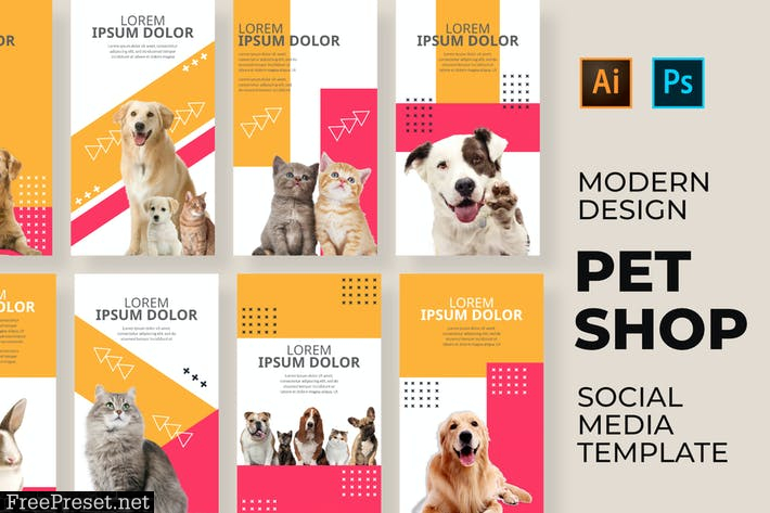 Cat Pet Social Media Template LKFDVY5