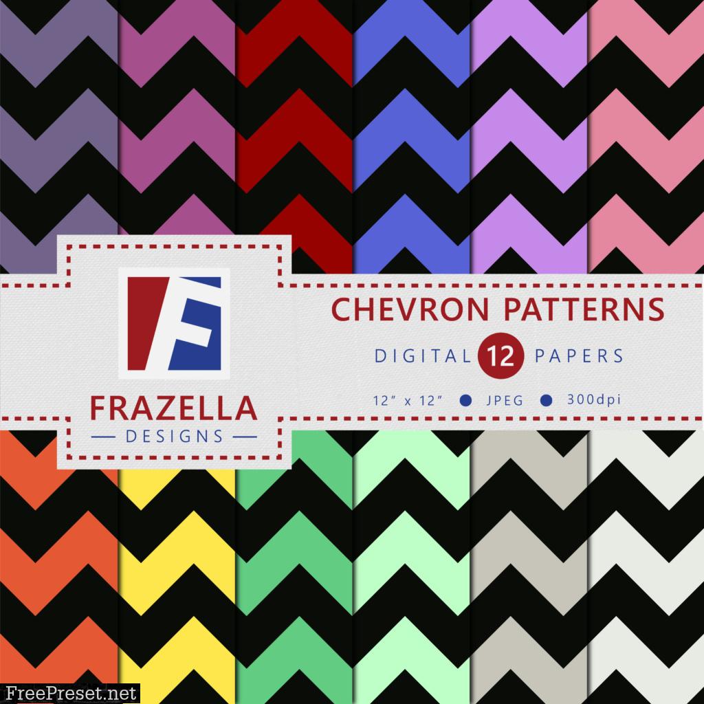 Chevron Pattern Digital Paper Collection