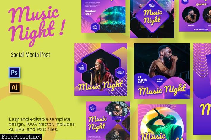 Concert Social Media Template KKXASKW