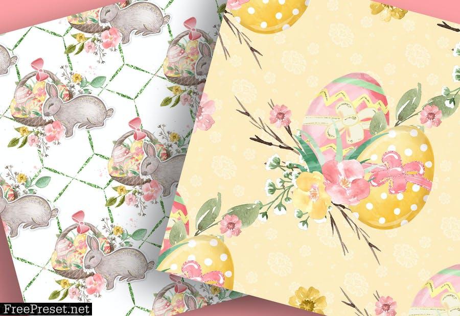 Cute Easter digital paper pack SHHRJ4S