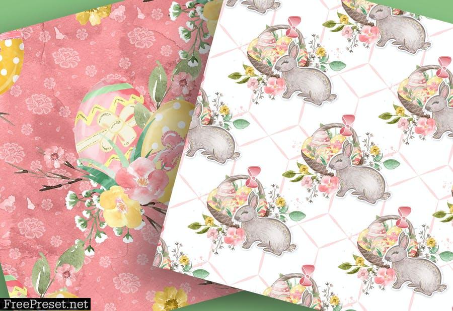 Cute Easter digital paper pack SHHRJ4S