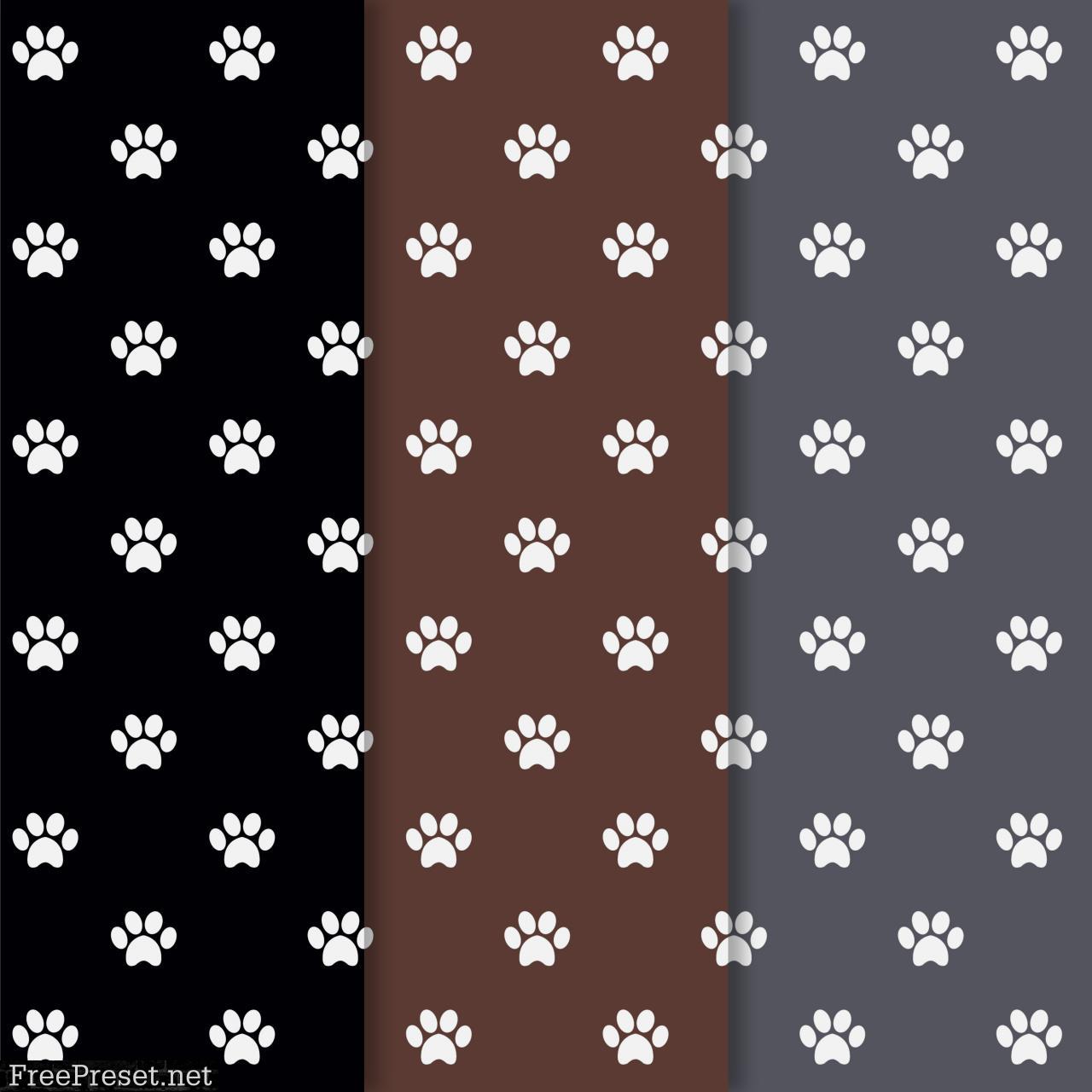 Cute Puppy Paws Digital Paper Collection