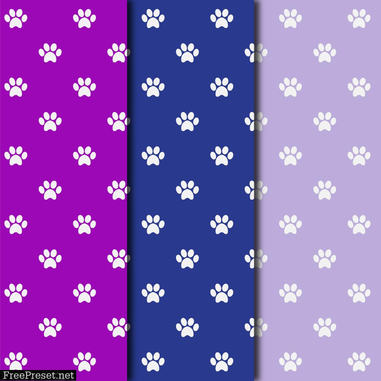 Cute Puppy Paws Digital Paper Collection