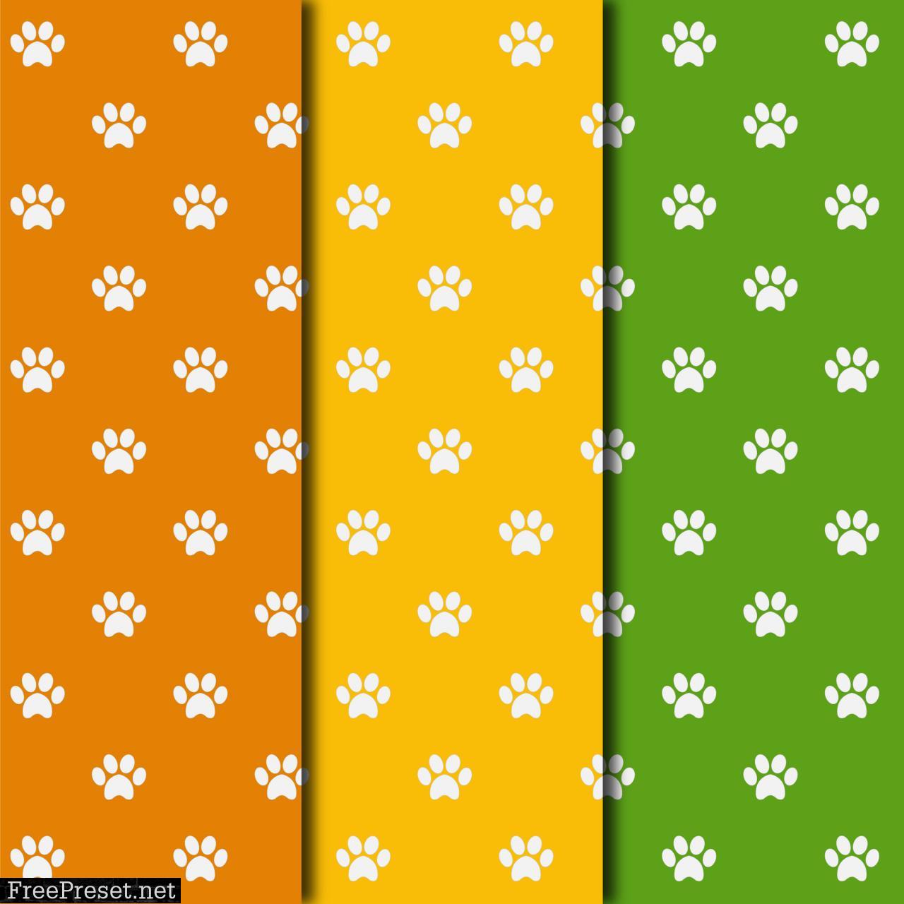 Cute Puppy Paws Digital Paper Collection