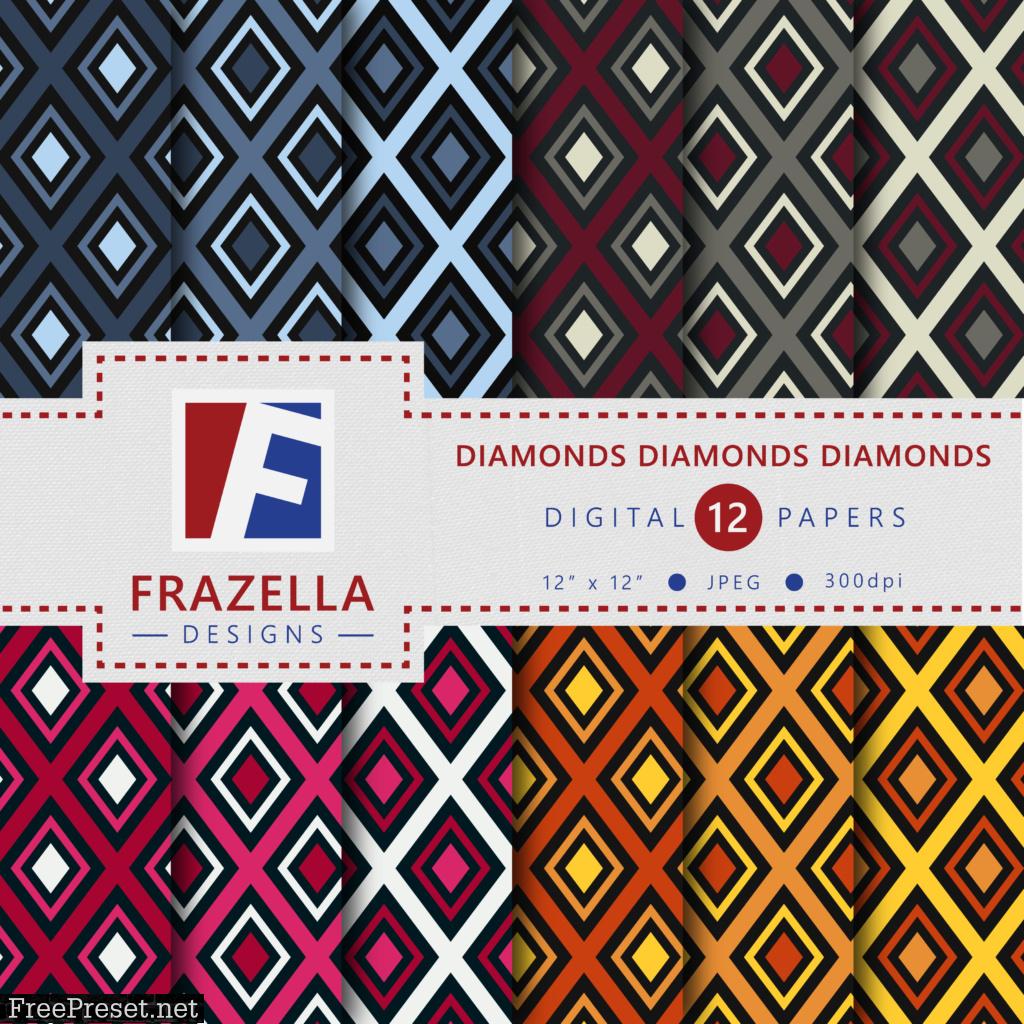 Diamonds, Diamonds, Diamonds! - Digital Paper Collection