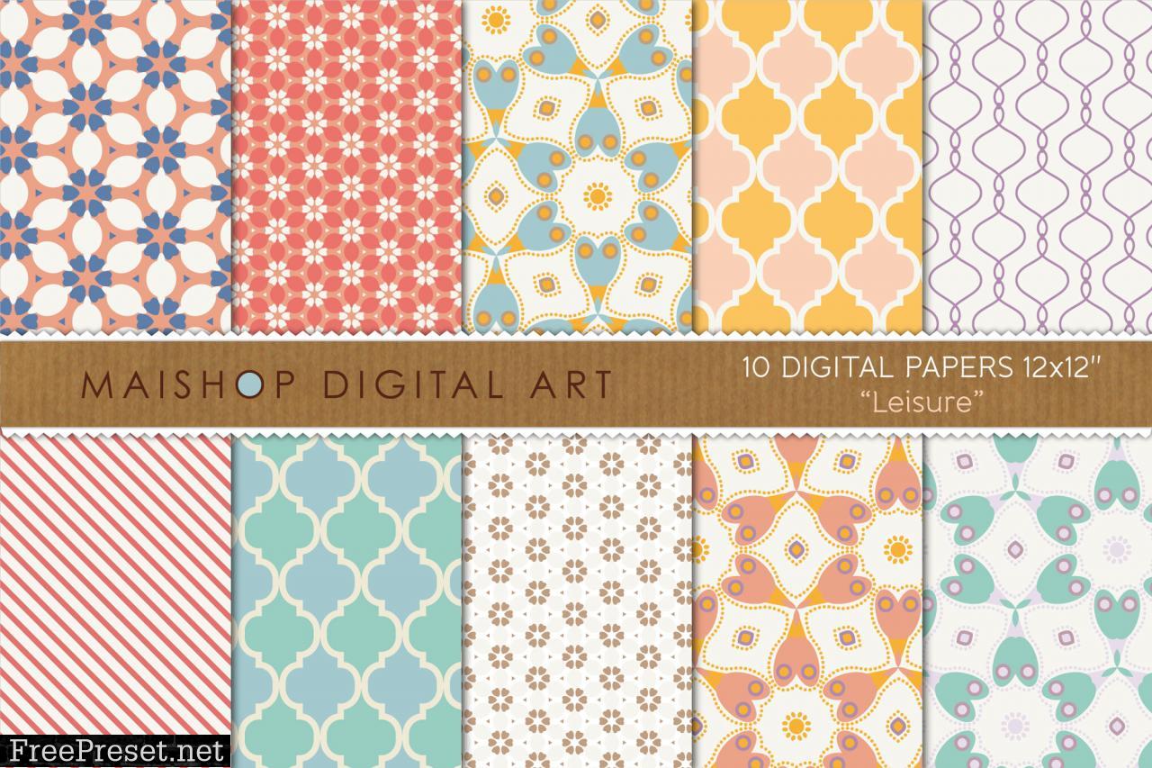 Digital Paper Pack Leisure Set 01