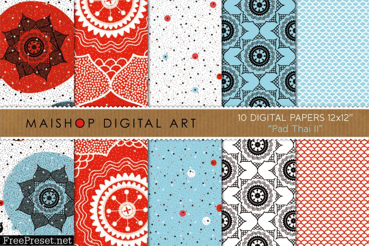 Digital Paper Pack Pad Thai Set 02