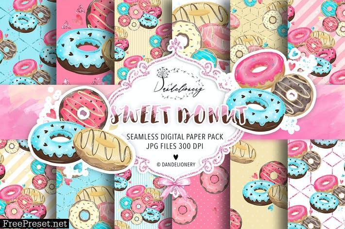 Donut digital paper pack ZRK6UKR