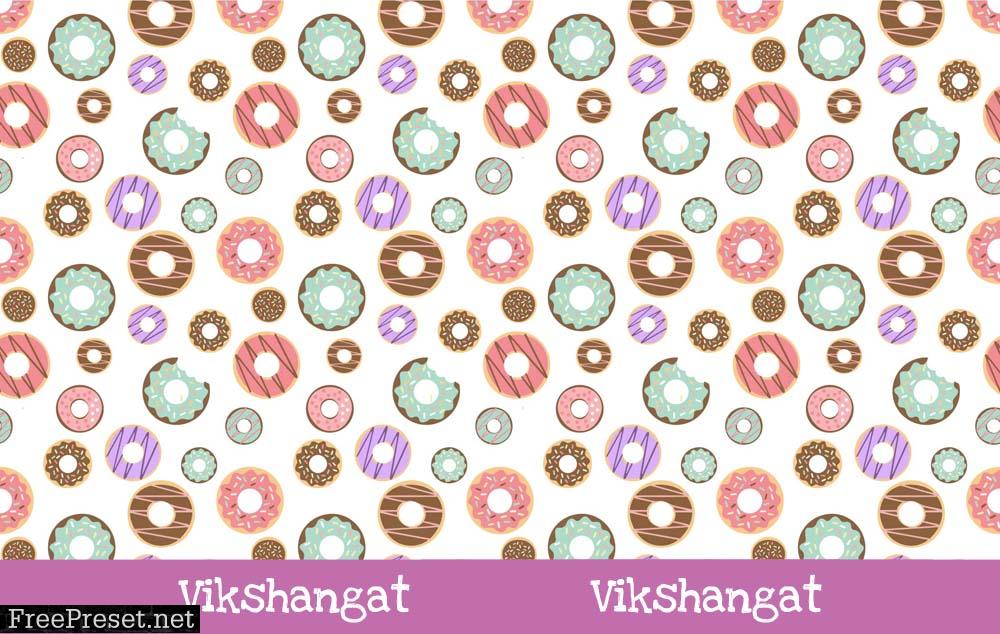 Donuts Seamless Pattern Background 1